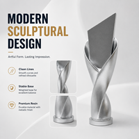 Trophée en résine torsadée sculptée sur mesure HBL, or, argent, or rose, pour événements, souvenirs et récompenses