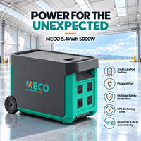 Station d'alimentation portable 5,4 kWh 5000 W avec batterie LiFePO4 et recharge solaire pour sites extérieurs et urgences familiales - Distributeur en gros