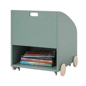 Estantería para niños, estantería para libros y almacenamiento de juguetes, Mini estantería de madera para bebés <span class=keywords><strong>con</strong></span> rueda - Product Image 5