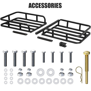Panier de chargement arrière pour voiture, support de fixation pour attelage, en acier, avec garde-corps, revêtement poudré, compatible avec récepteur de 2 pouces, pour SUV, pick-up, station-wagon, tout-terrain - Product Image 5