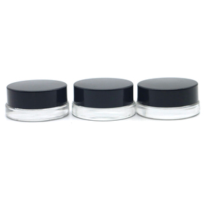 Envase hermético redondo personalizado de perfil bajo, 5ml, 7ml, a prueba de olores, tarro concentrado de vidrio de cera gruesa <span class=keywords><strong>con</strong></span> tapas de aluminio - Product Image 2
