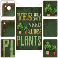 Panneaux en fer amusants pour jardin, décorations murales intérieures rétro pour les amoureux des plantes, résistants à l'eau, écologiques et résistants aux UV