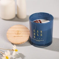 Bougie décorative en verre, best-seller, en cire de paraffine, parfumée aux fleurs, décoration d'intérieur, cylindrique, fabriquée à la machine, élégante et romantique