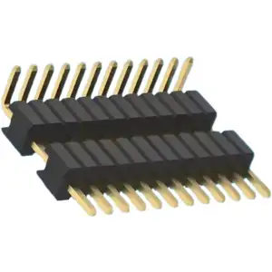 Aimor Custom Dual plastic single row Right Angle DIP male long 2.54 pin header connector for PCB