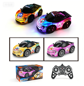 Voiture de course RC <span class=keywords><strong>portable</strong></span> 5 canaux avec éclairage graffiti arc-en-ciel, portée de 100 m, pour cascades et drift, idéale pour les garçons en bas âge et les jeux en extérieur - Product Image 5