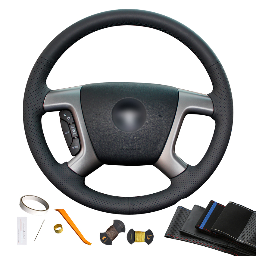 Чехол рулевого колеса из искусственной кожи для Chevrolet Captiva Silverado GMC Sierra 2007 2008 2009 2010 2011 2012