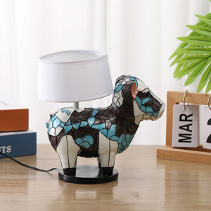 Creative Cow Shaped LED Lamp Resin Statue Decorative Table Light <b>USB</b> <b>Plug</b> Luminous Animal Night Light For Home Bedroom Desk - Product Image 4