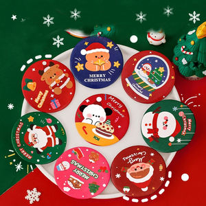 Miroir de Noël de dessin animé, miroir rond miniature mignon, miroir de <span class=keywords><strong>maquillage</strong></span> portable, idées de cadeaux de Noël créatifs - Product Image 1