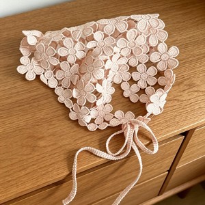 Foulard triangulaire en dentelle florale pour femme, bandeau à nouer, accessoires de coiffure bohème printemps-été - Product Image 2