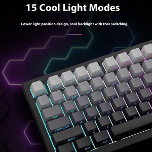 Clavier mécanique K81 personnalisable à trois modes, sans fil 2,4 GHz, rétroéclairage RVB, USB 2.0, <span class=keywords><strong>82</strong></span> touches, axe mécanique, gravure latérale, bureau, jeu - Product Image 5