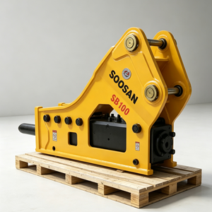 Marteau brise-roche hydraulique latéral SB100 avec burin de 150 mm pour excavatrice de 28-35 tonnes, construction et exploitation minière, garantie 1 an - Product Image 1