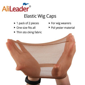 AliLeader vente en gros, emballage personnalisé, 2 pièces/sac, bonnet de bas de perruque pour la fabrication de perruques - Product Image 2