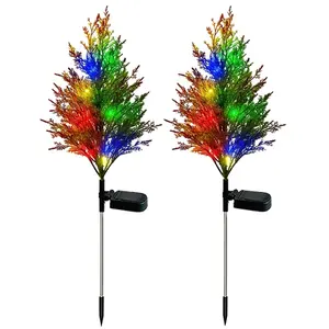 Solar Tree Lights LED Christmas Tree Inserted Ground Lights Outdoor Courtyard Garden Lawn Landscape Decorative Lights