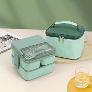 Wholesale Bento <b>Box</b> for Kids School Food Warmer 2 <b>Layers</b> Leak Proof Microwave Heating Safe Stackable Bento <b>Lunch</b> <b>Box</b> - Product Image 3