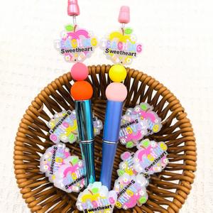 ลูกปัดซิลิโคนรูปแอปเปิ้ลสำหรับปากกา ปลอดสาร BPA เกรดอาหาร ผลิตตามสั่ง ขายส่ง - Product Image 4