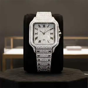 <span class=keywords><strong>Montre</strong></span> mécanique automatique de luxe incrustée de moissanite VVS, en acier inoxydable, style hip-hop, <span class=keywords><strong>montre</strong></span>-bijou, soldes de liquidation. - Product Image 5