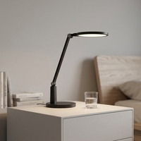 Lampe de bureau LED intelligente 18W avec poteau en aluminium, protection des yeux, lumière de table, 3 températures de couleur réglables, lampe à gradation coulissante