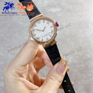 Montre-bracelet de luxe à quartz BVGRI pour femme, étanche, bracelet en cuir, cadran ovale en alliage et verre, aiguilles tendance, mouvement Ronda, idéale pour les affaires - Product Image 4