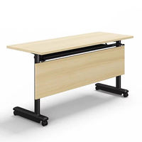 Table de conférence mobile pliable moderne avec roulettes, table de formation modulaire pour salle de réunion de bureau