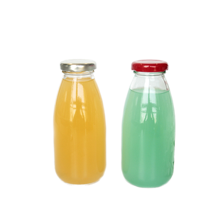 M grosir botol minuman transparan 200ml pir jus susu jus kosong botol kaca disegel makanan botol kaca pengeluaran