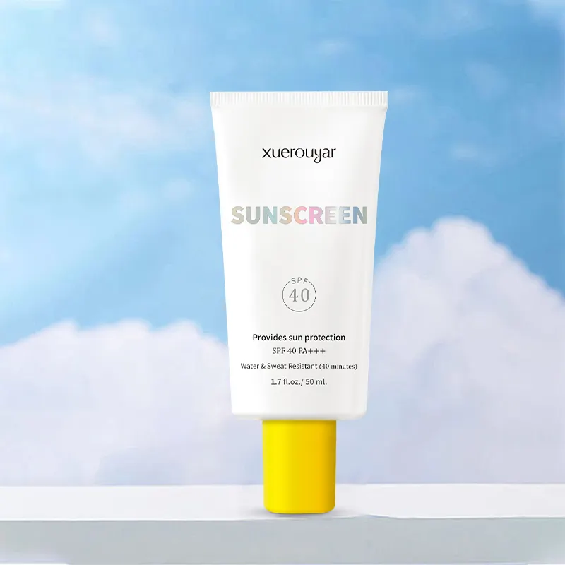 Özel özel etiket kore yüz mineral spf 40 açık güneş uv koruma güneş koruyucu losyon yüz kremi cilt