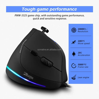 Ratón para juegos USB con cable para diestros programable C18 10000 DPI ajustable programable para ordenador PC portátil ratón para juegos