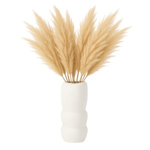 Vaso Decorativo con Texture a Nido d'Ape, Vaso Moderno in Ceramica per Fiori, per Soggiorno, Camera da Letto, Ufficio, Arredamento Casa - Product Image 2