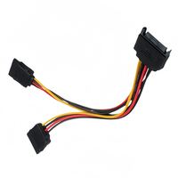 Câble Répartiteur d'Alimentation SATA 15 Broches Circle Interconnect, 1 Mâle 2 Femelles, Répartiteur en Y 4 Broches IDE Molex HDD SSD, Matériau PVC