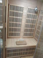 Sauna Hemlock para 2 Personas, Sauna Interior con Panel de Carbono Infrarrojo, Spa para el Hogar