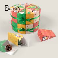 12 boîtes mystères de calendrier de l'Avent de Noël, boîtes cadeaux vides pour faveurs de fête et cadeaux (12 pièces par paquet)