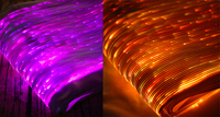 Tissu de fibre optique de lumière LED lumineuse RVB pour les sacs de chiffons de chaussures rougeoyants