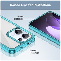 Étui de protection transparent pour OPPO Reno13 Pro A80 A60 4G Find X8 Pro K12 Plus A3 Pro F27 Coque de protection robuste transparente