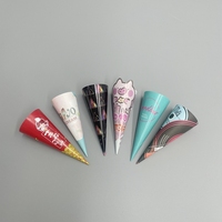 Vasos de papel desechables personalizados de grado alimenticio de pared simple para conos de helado, galletas, fideos, piruletas, hamburguesas y pizza. Opciones personalizadas.