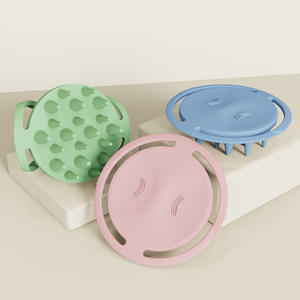 Cepillo de Silicona para Champú con Anillo Redondo, Nuevo Estilo, Venta al Por Mayor, No Daña el Cabello, Limpia el Cuero Cabelludo, Alivia el Estrés - Product Image 1