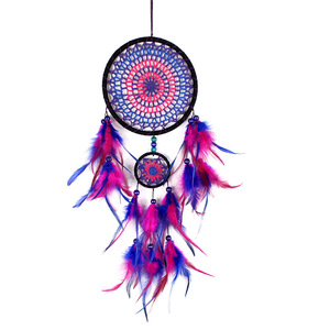 Vente chaude 2-<span class=keywords><strong>en</strong></span>-1 fait à la main 16CM * 50CM <span class=keywords><strong>attrape</strong></span>-rêves et vent Chimurple populaire artisanat naturel décor ensemble - Product Image 1