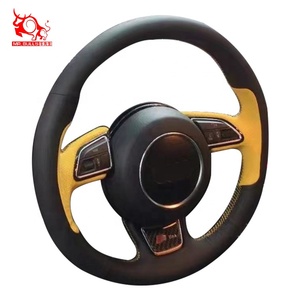 Cubierta de volante de gamuza <span class=keywords><strong>Hot</strong></span> <span class=keywords><strong>Wheels</strong></span>, diseñador de cuero para coser a mano para Audi S5 Sportback <span class=keywords><strong>Cabriolet</strong></span> A1 Amplified Sportback 2012 - Product Image 3