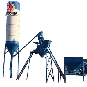 Mixer Beton Mini, mixer Beton tetap siap campur HZS25 25m 3/Jam Mini Centrale A Beton dengan 2 silo tanaman pencampur Beton