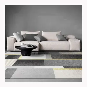 Tapete personalizável, tapete de alta qualidade moderno simples estilo nórdico para sala de estar, sofá, mesa de chá, tapete cinza, quarto doméstico, cabelo curto