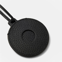 Étui en cuir PU pour AirTags avec sangle, pour localisateur de clés, bagages, animaux de compagnie, mini-traceur GPS