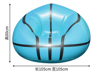Canapé Gonflable en PVC Thème Basketball, Fauteuil Détente Gonflable, Lit d'Air Confortable, Chaise de Cinéma Relaxante