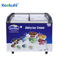 Prix de gros usine Kenkuhl Congélateur vitrine commercial à 3 paniers avec OEM et ODM pour crème glacée surgelée