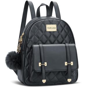 กระเป๋าเป้สะพายหลังสีเขียวแบบกำหนดเอง ทำจากหนัง PU ลายควิลท์ สำหรับใส่หนังสือเรียน กันน้ำ เหมาะสำหรับผู้หญิง - Product Image 5