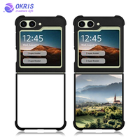 Casing telepon sublimasi lipat populer penutup telepon seluler karet lunak 2D kosong untuk Galaxy Flip 5 / Flip 4 / Flip 3