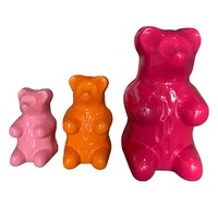 Vente chaude Personnalisé Fibre De Verre Ours Sculpture En Fiber De Verre Ours En Peluche Sculpture Pour La Maison Bureau Hôtel Club Décoration