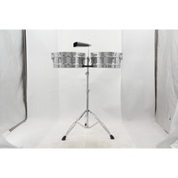 Factory Wholesale High Quality Steel Timbals Drum Set 13" 14" Double Braced Stand Percussion Instrument for Music School