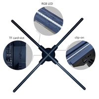 Proyector de Holograma Muen Ventilador con Pantalla LED 3D Equipo de Publicidad para Interiores para Showroom Educativo y Proyector Holográfico
