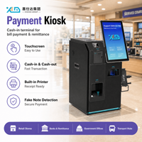 Borne de paiement libre-service avec recyclage de billets, lecteur de codes-barres et SDK activé pour la réconciliation en magasin