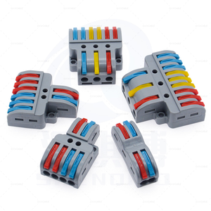 Morsettiera PCT connettore cavo rapido <span class=keywords><strong>Push</strong></span> <span class=keywords><strong>on</strong></span>, morsettiera Splitter multifunzione da 0.5 a 4mm per cavo - Product Image 1