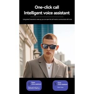 M02 Ultra Smart <b>Glasses</b> Dual <b>Camera</b> Black Titanium Frame Sport Sunglasses Transition Noise Cancelling Music Calls - Product Image 2