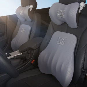 Coussin de dossier orthopédique ergonomique pour chaise de bureau et voiture, ensemble de soutien lombaire et cervical pour voiture - Product Image 6